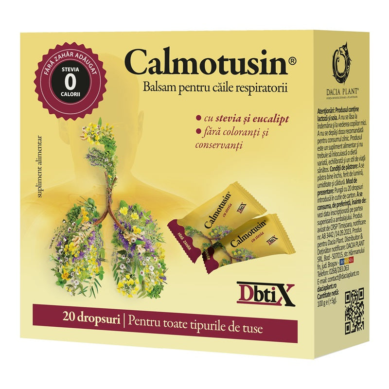 Calmotusin cu stevia dbtix 20drops 100gr - Dacia Plant