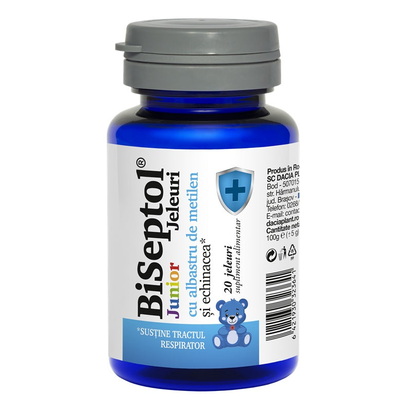 Biseptol junior cu albastru de metilen 20jeleuri - Dacia Plant