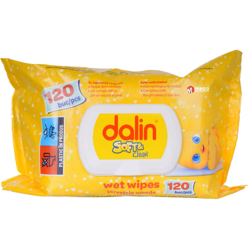 Servetele umede soft&clean 120buc - Dalin