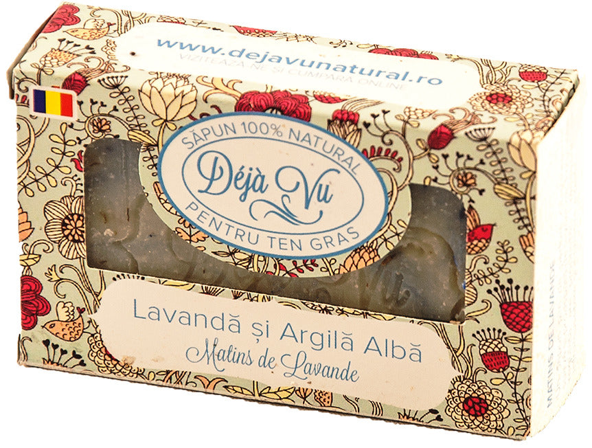 Sapun natural lavanda&argila alba 90gr - Deja Vu