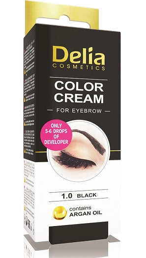 Vopsea sprancene ul.argan 1.0 negru 15ml - Delia Cosmetics