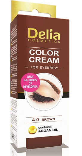 Vopsea sprancene ul.argan 4.0 maro 15ml - Delia Cosmetics