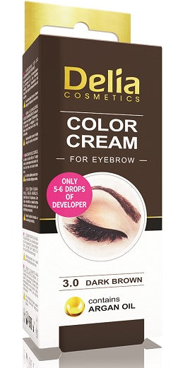 Vopsea sprancene ul.argan 3.0 m.inchis 15ml - Delia Cosmetics