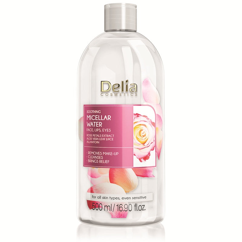 Apa micelara calmanta cu extract de trandafiri, 500ml - Delia Cosmetics