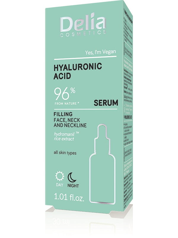 Ser acid hyaluronic antirid zi&noapte fata&decolteu 30ml - Delia Cosmetics