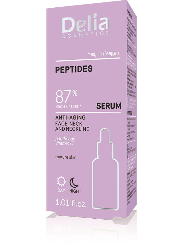 Ser peptide anti-imbatranire zi&noapte fata&decolteu 30ml - Delia Cosmetics