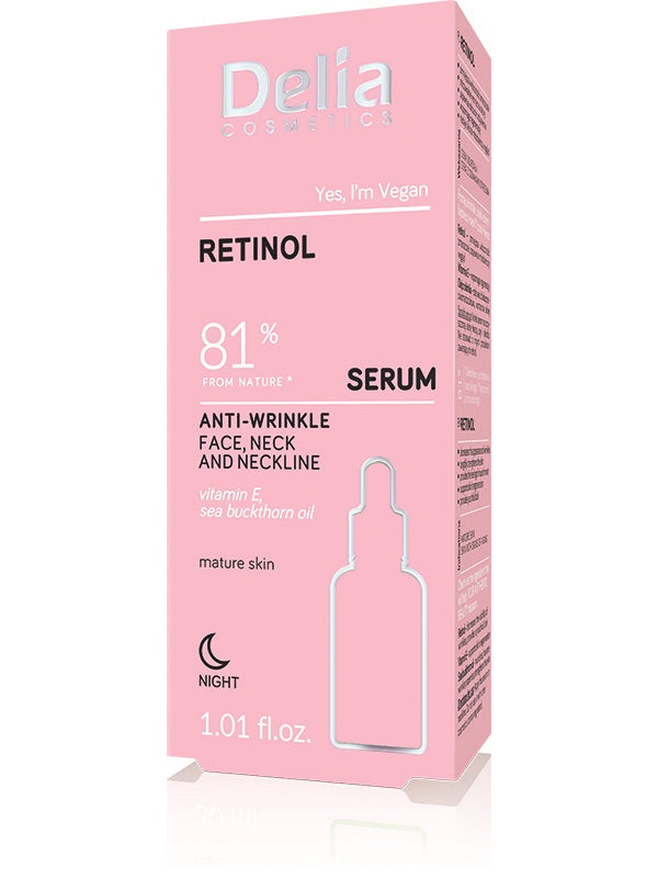 Ser retinol antirid noapte fata&decolteu 30ml - Delia Cosmetics