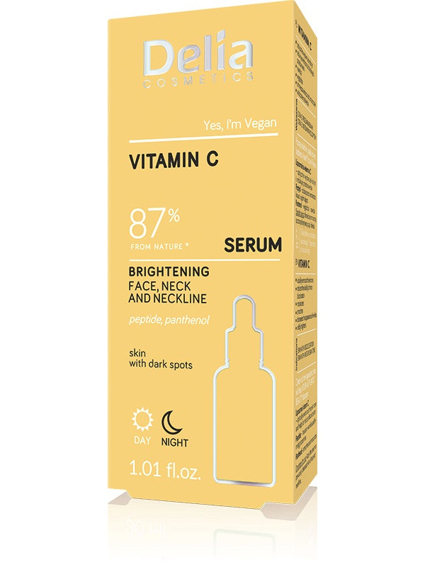 Ser vit.c iluminator zi&noapte fata&decolteu 30ml - Delia Cosmetics