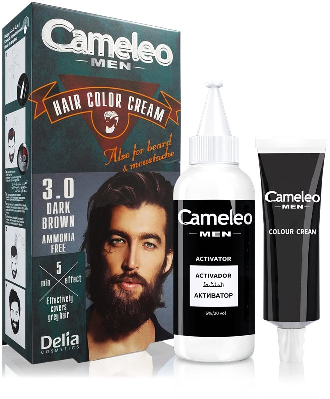 Vopsea men dark brown 3.0 30ml - Delia Cosmetics