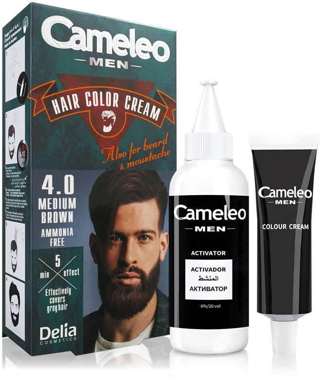 Vopsea men brown 4.0 30ml - Delia Cosmetics
