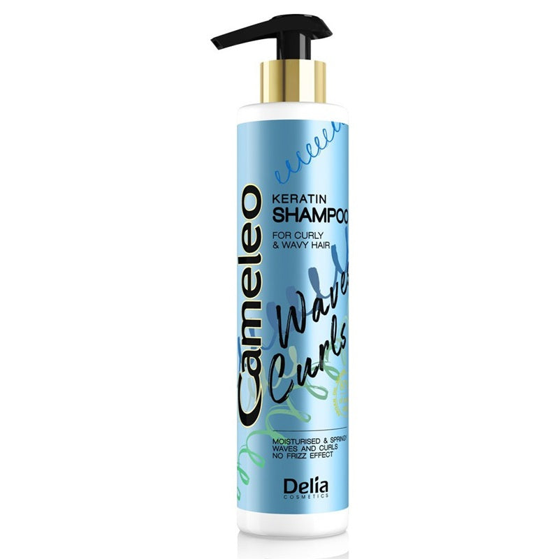 Sampon cu keratina pentru par ondulat si cret Cameleo, 250ml - Delia Cosmetics