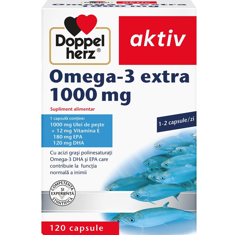Omega 3 Extra 1000 mg 120 capsule – Doppel Herz - EPA și DHA