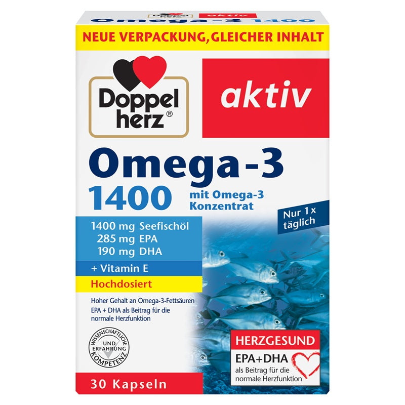 Omega 3 1400mg, 30 capsule - Doppel Herz