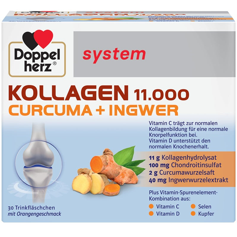 Kollagen 11000 cu Curcuma si Ghimbir, 30 flacoane x 25ml - Doppel Herz