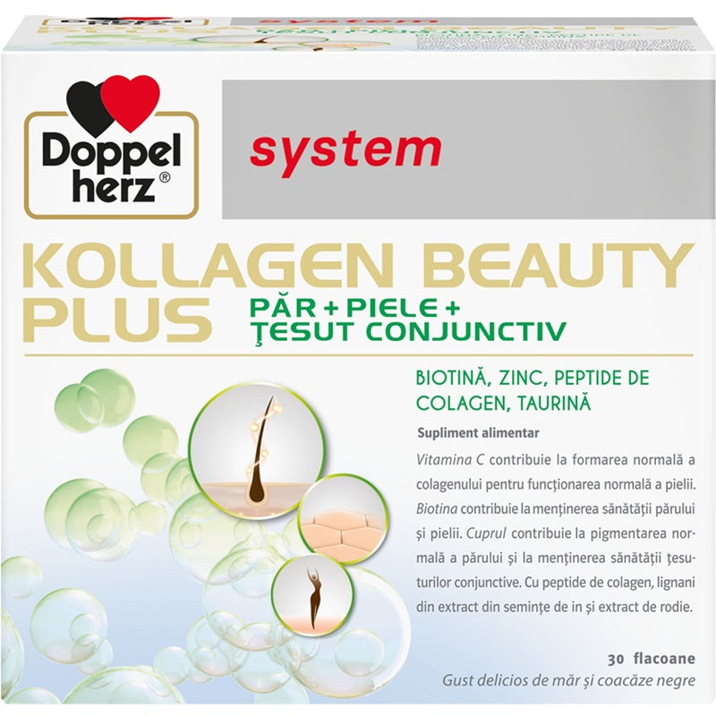 Kollagen Beauty Plus, 30 flacoane x 25ml - Doppel Herz