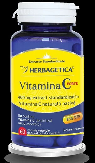 Vitamina C Forte 400 mg, 60 cps (Vegetale)-HERB.01275