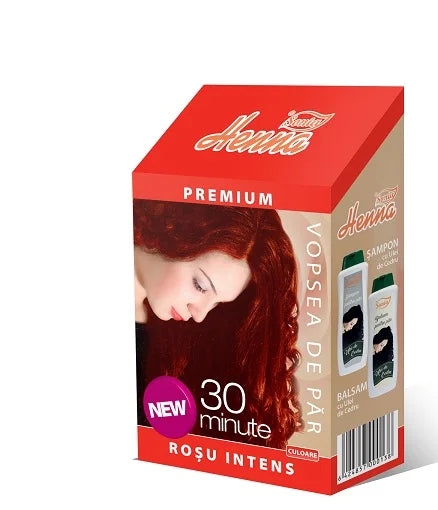 Henna Premium Rosu Intens, 60 g-HENN.00008