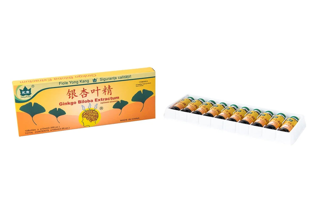 Ginkgo Biloba, 10 fiole × 10 ml (YK)-YONG.00010