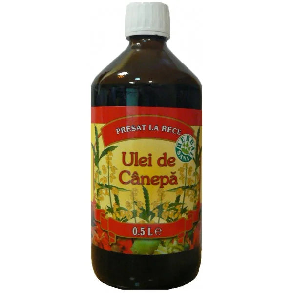 Ulei de Canepa Presat la Rece, 500 ml (Uz Intern)-HERB.00950