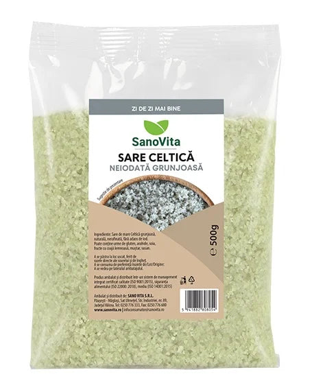Sare celtica grunjoasa neiodata, 500 gr-SANO.00374