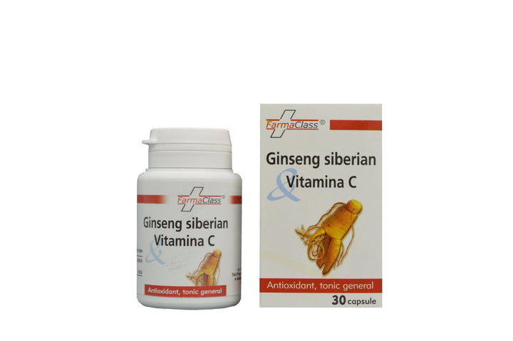 Ginseng Siberian + Vitamina C, 30 capsule-FARM.00017