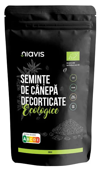 Seminte Canepa Decorticate Bio, 200 g-NIAV.00117