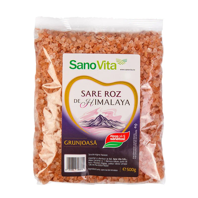 Sare roz Himalaya grunjoasa, 500 gr-SANO.00169