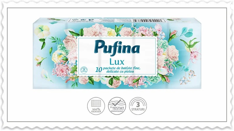 Pufina Lux servetele nazale delicate 3 straturi 10 pac/set-ELCA.00029
