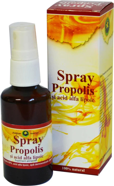 Spray Propolis & Acid Alfa Lipoic, 50 ml (Uz extern)-HYPE.00208