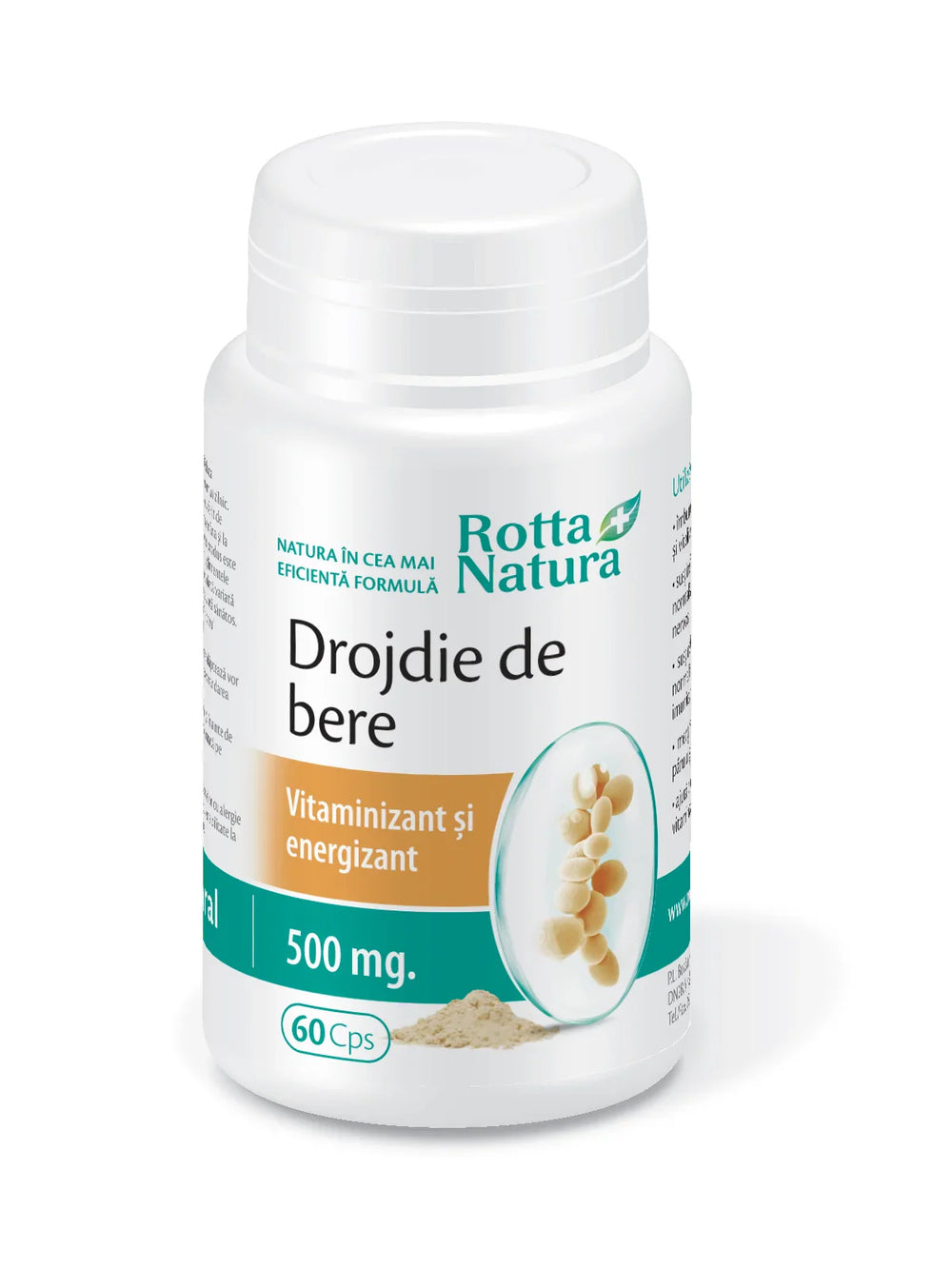 Drojdie de bere 500 mg, 60 cps-ROTT.00176