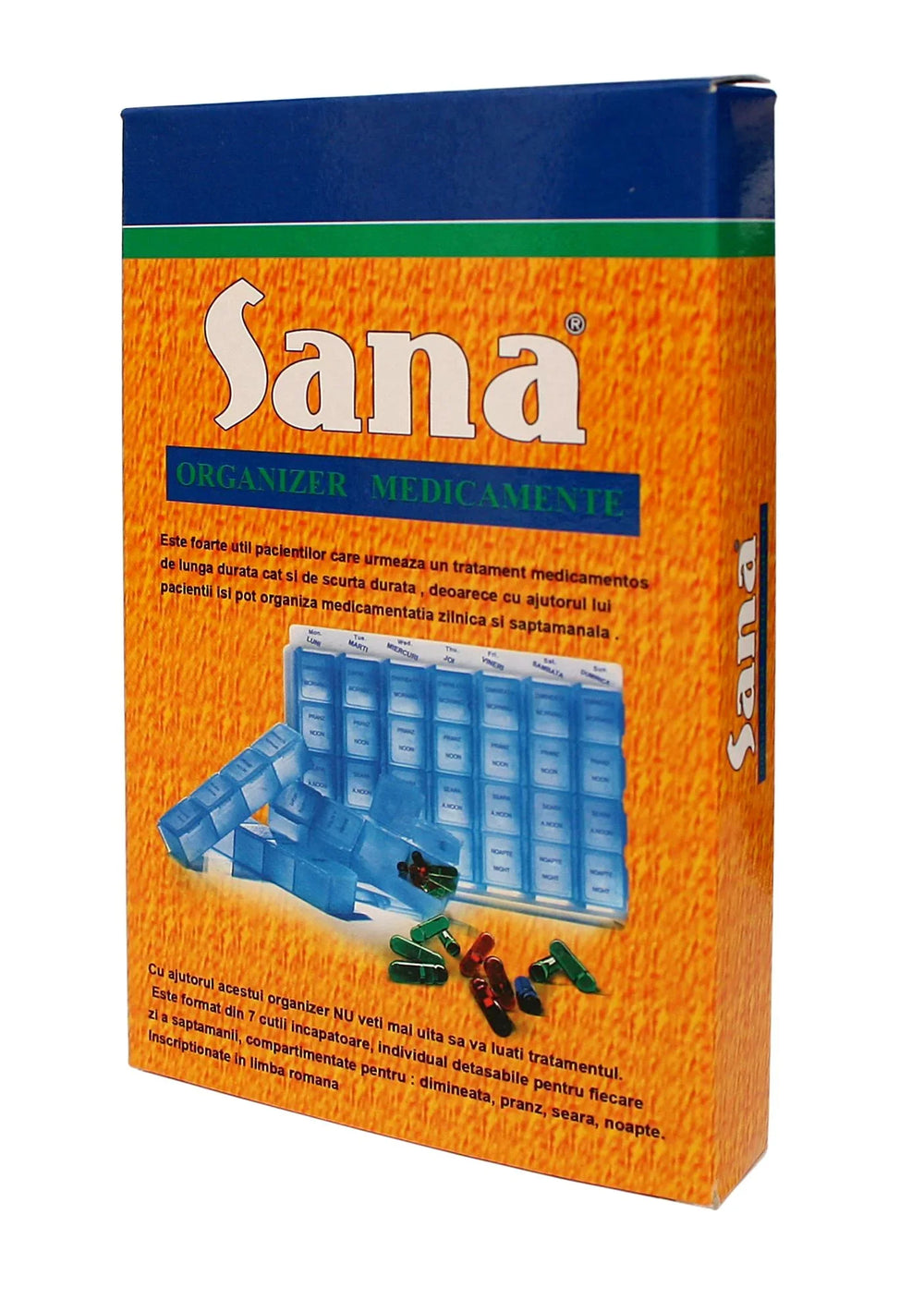 Organizator (cutie) pentru medicamente saptamanal (Sana)-SARA.00226
