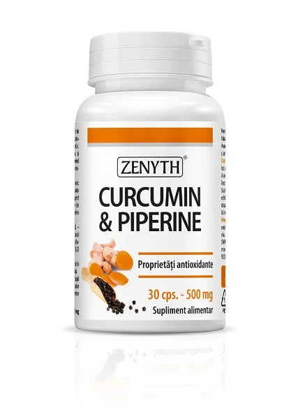 Curcumin & Piperine 500 mg, 30 cps-ZENY.00110