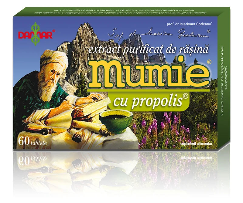 Mumie-extract rasina + propolis 60cpr-DAMG.00013