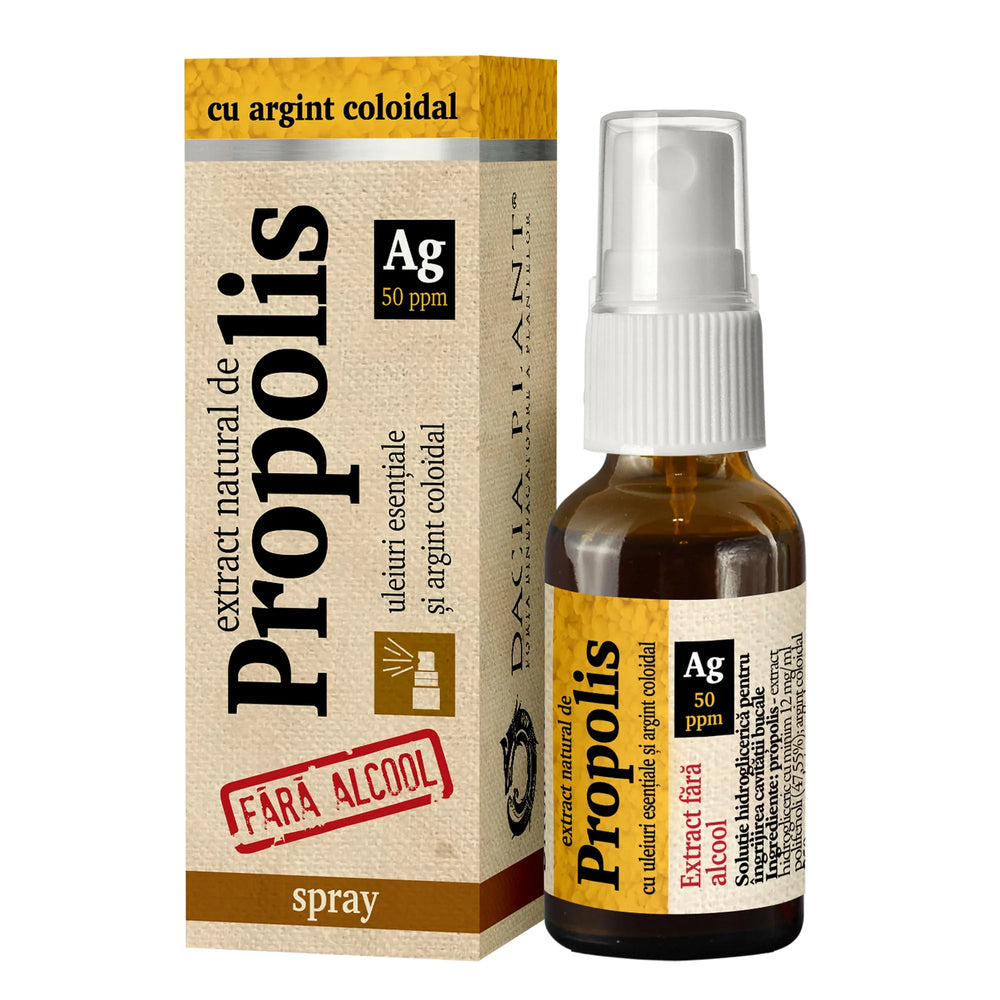 Propolis + argint coloidal fara alcool spray 20ml-DACP.00697