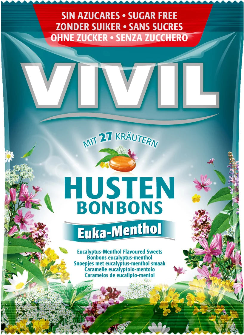 Eucalipt & menta, fara zahar Vivil, 60 gr-VIVI.00036