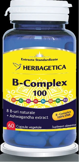 B-Complex 100, 60 cps-HERB.01176
