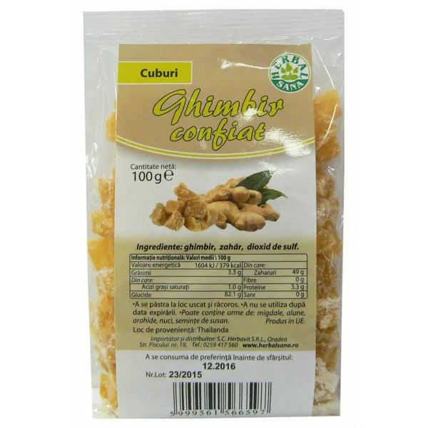 Ghimbir Confiat, 100 g-HERB.00687