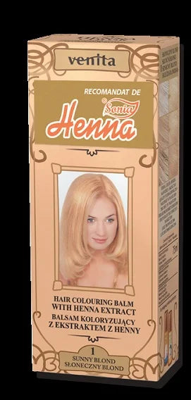 Henna Balsam Colorare Nr.1 Blond Auriu, 75 ml-HENN.00020