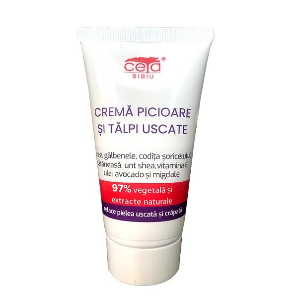 Crema pentru picioare si talpi uscate, 97% vegetala, 50 ml-CETA.00129