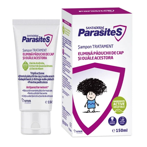 sampon tratament paduchi, 150 ml, Santaderm-VITA.00145