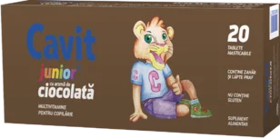 Cavit Junior cu ciocolata, 20 comprimate-BIOF.00038