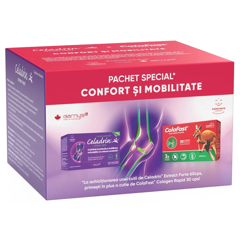 Celadrin Extract Forte + Colagen rapid – Colafast (pachet: 60 capsule + 30 capsule)-BARN.00030