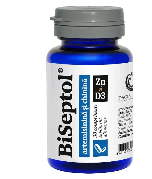 Biseptol artemisinina si chinina Zn & D3, 30cpr-DACP.00778