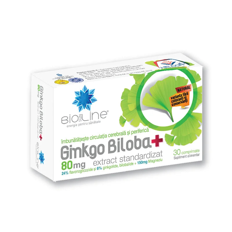 Ginkgo Biloba+ 80 mg, 30 comprimate-HELC.00097