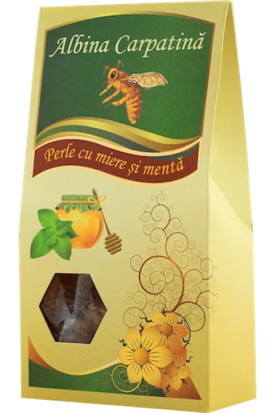 Perle cu miere si menta 100 gr (Albina Carpatina)-APPG.00034