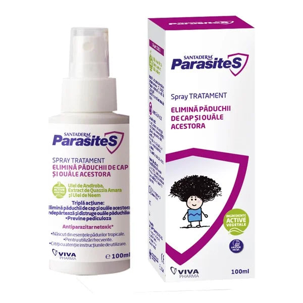Spray tratament paduchi, 100 ml, Santaderm-VITA.00221