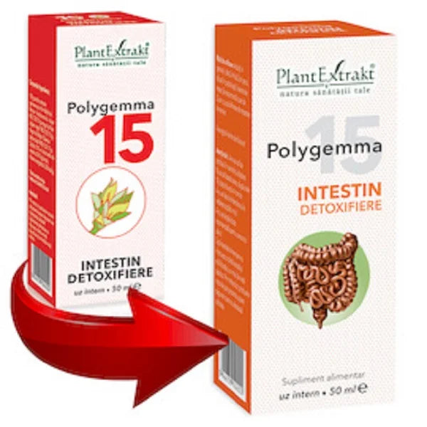 Polygemma 15 Intestin Detoxifiere, 50 ml-PLAX.00126
