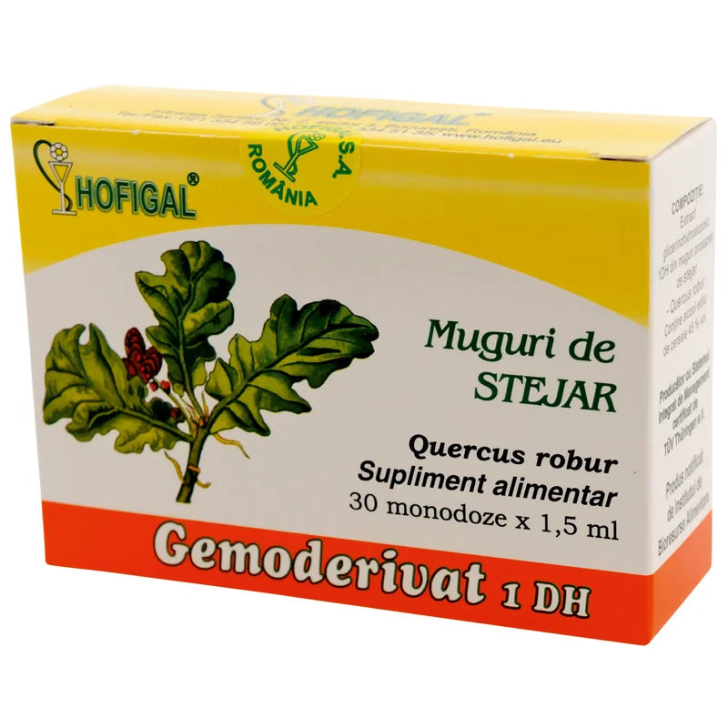 Gemoderivat Muguri Stejar, 1,5 ml x 30 monodoze-HOFI.00081