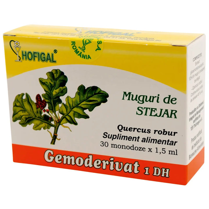 Gemoderivat Muguri Stejar, 1,5 ml x 30 monodoze-HOFI.00081