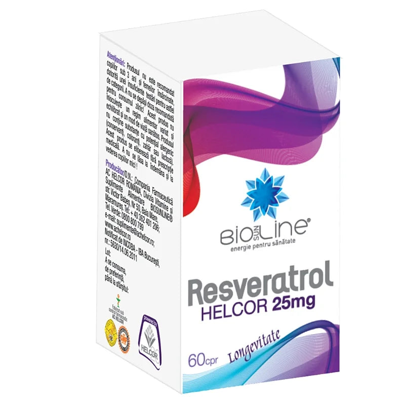 Resveratrol 25 mg, 60 comprimate-HELC.00078
